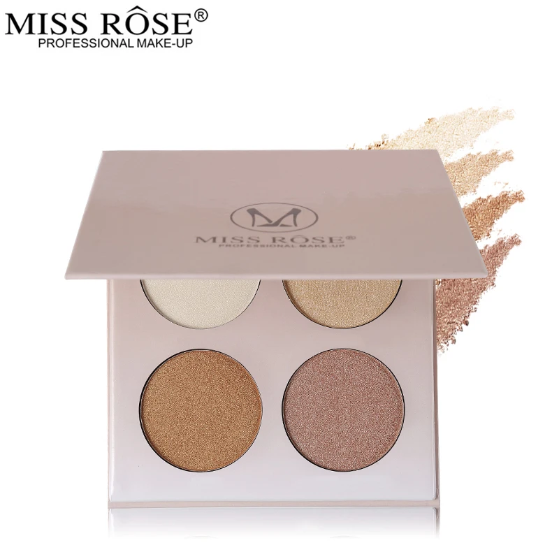 Miss Rose, профессиональный набор для свечения, бронзатор и хайлайтер, набор для макияжа, контур лица, палитра, блестящий золотой Шиммер, пудра