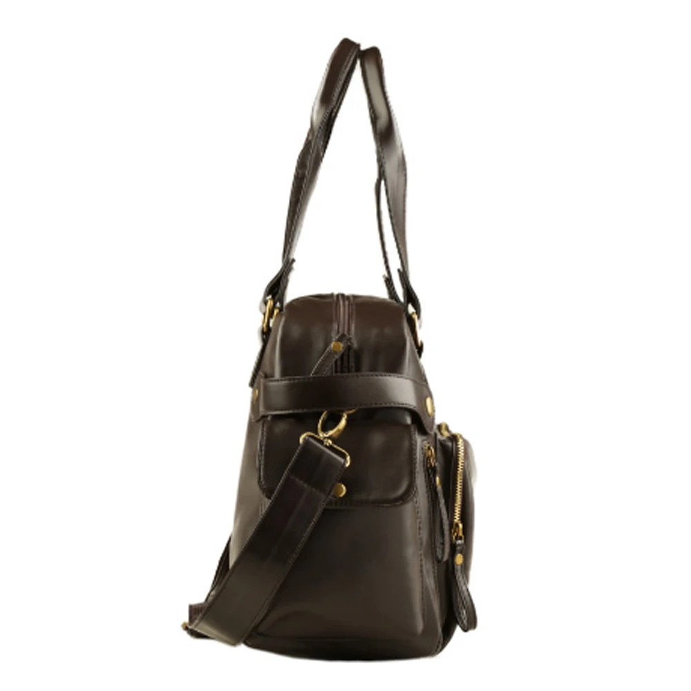 Кожаная мужская дорожная сумка высокого качества деловая ручной работы