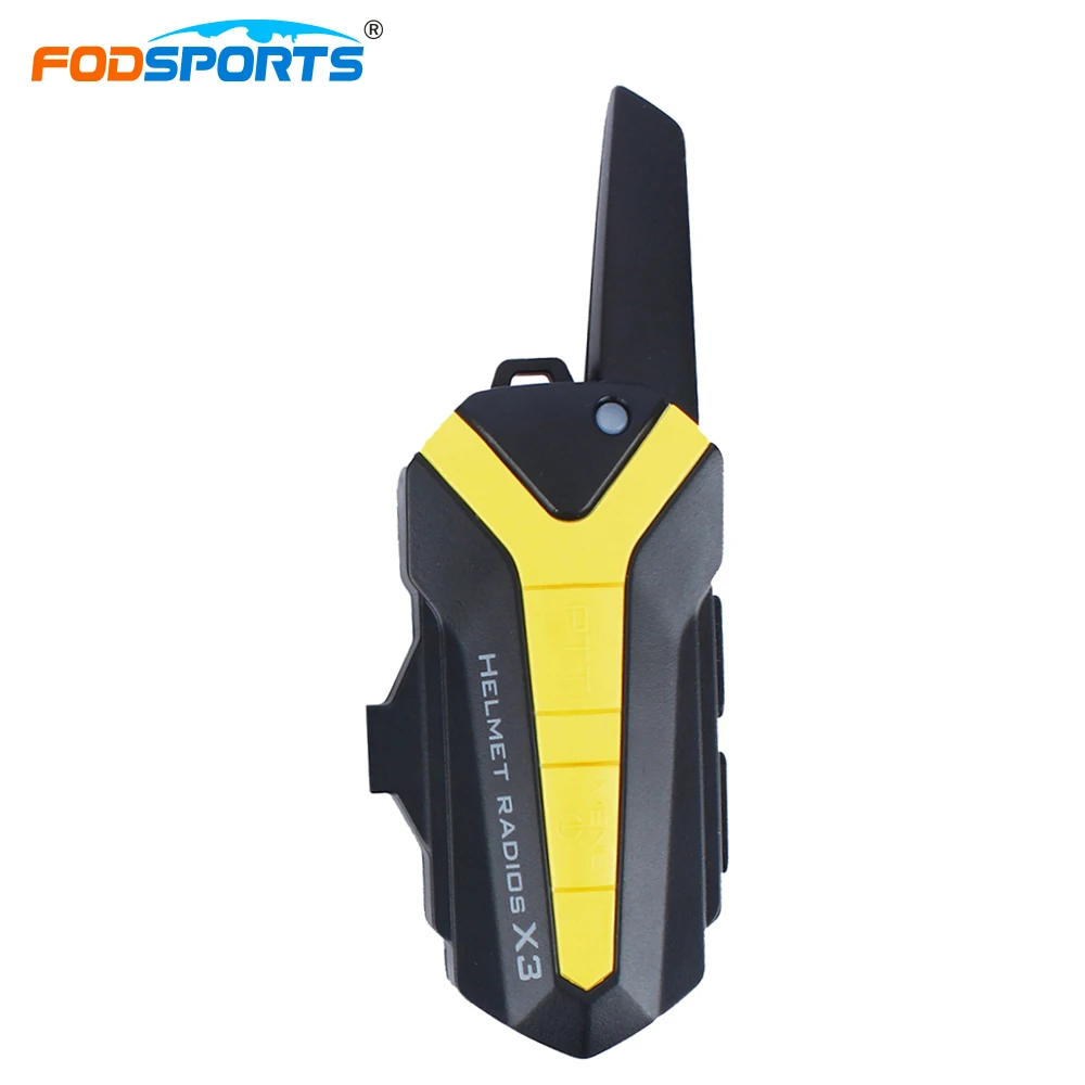 

Гарнитура Fodsports X3 Plus для мотоциклетного шлема, Bluetooth, Интерком 3000 м для мотоциклистов, переговорное устройство с контролем PTT