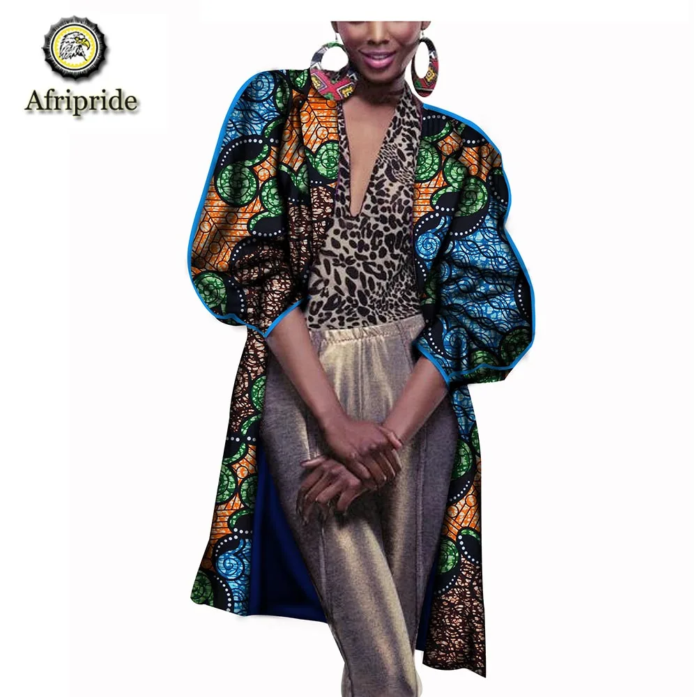 Африканские пальто для женщин, AFRIPRIDE, стиль, рукав три четверти, осенняя мода, Дашики, Базен, riche, Анкара, принт S1824003