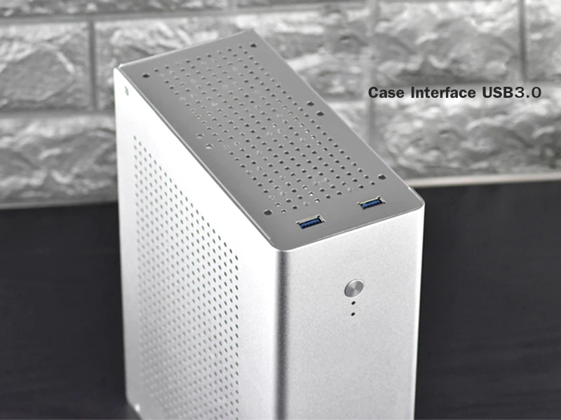Чехол для компьютера Tower PC Gamer Mini ITX безопасный шкаф HTPC Чехол настольный игровой алюминиевый тонкий корпус поддерживает GPU нож карты