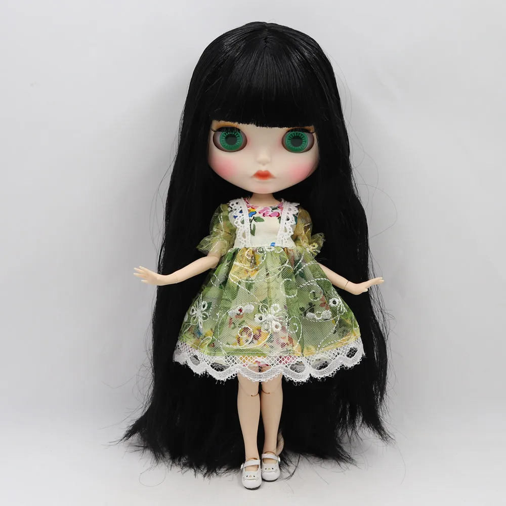 Кукла blyth No.BL117 с белой кожей длинные прямые черные волосы и разные тела для
