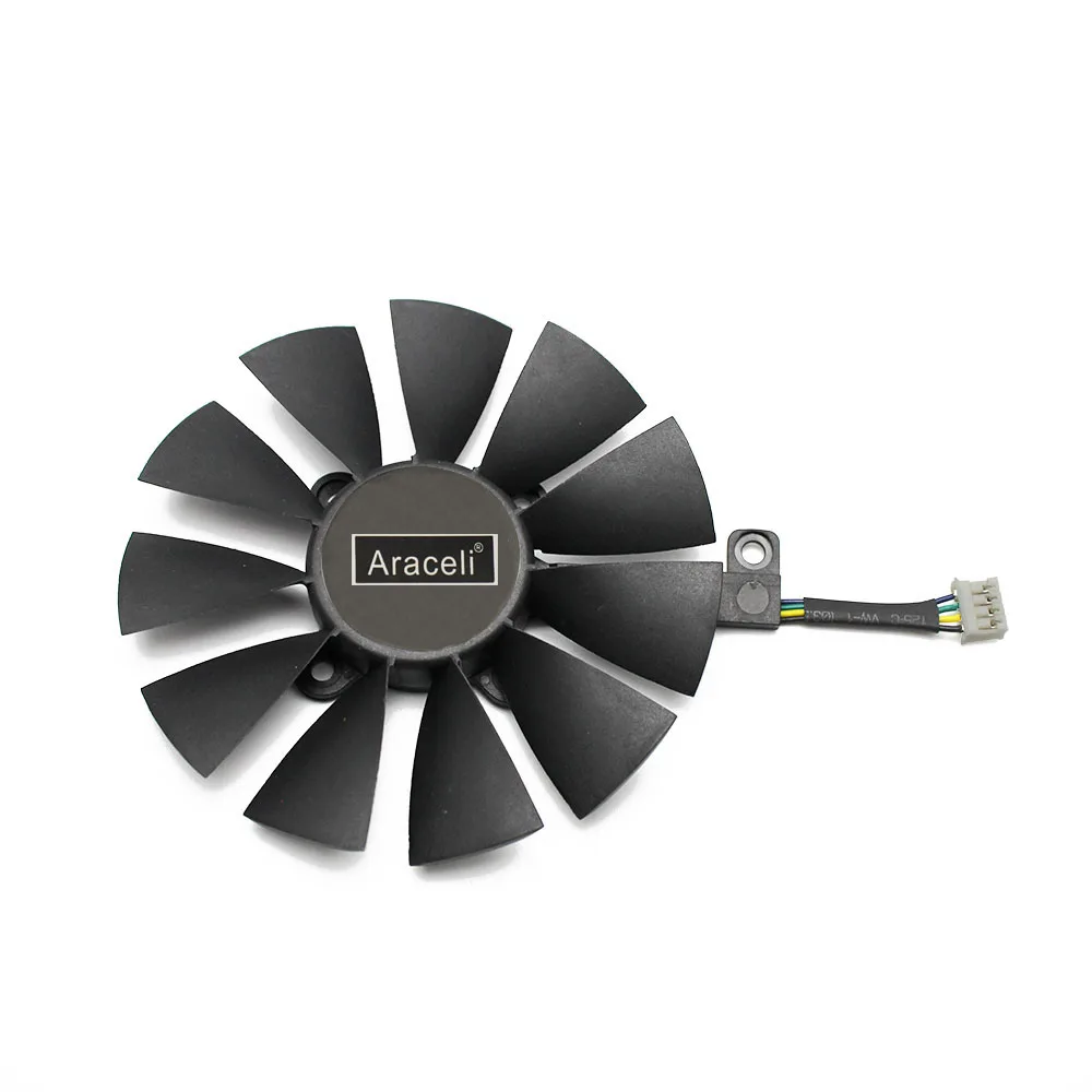 87 мм кулер вентилятор для ASUS GTX1060 1070 Ti RX 470 570 580 видеокарта Everflow T129215SU PLD09210S12HH 28