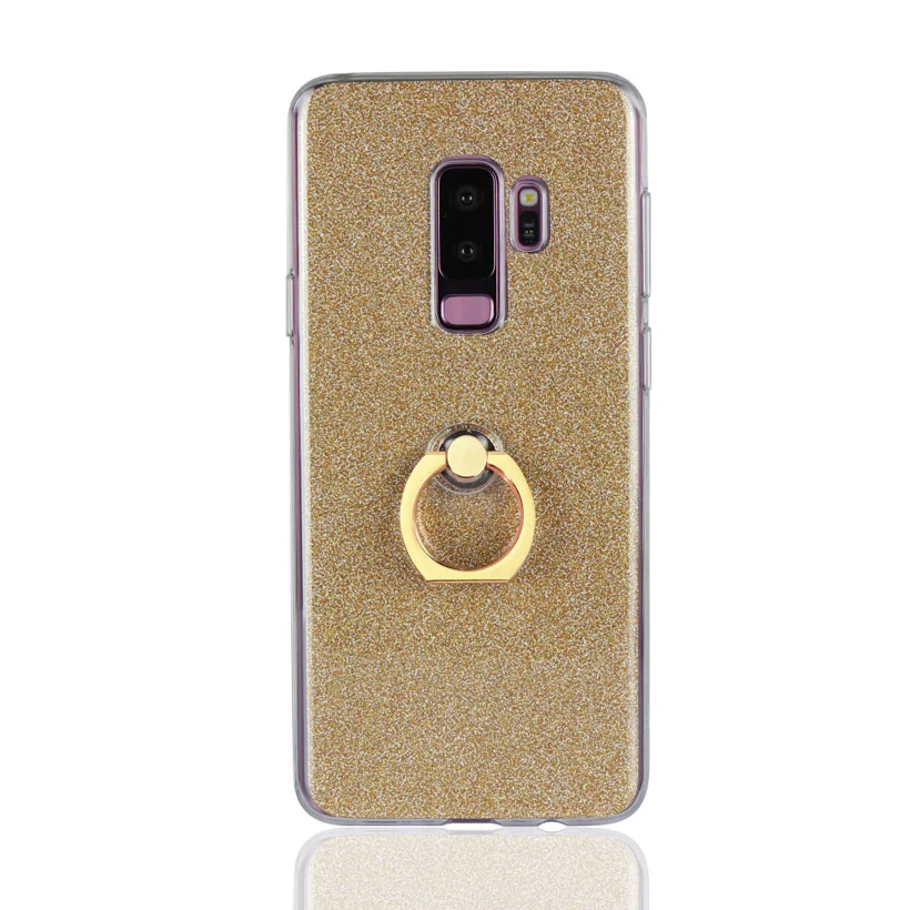 gold Блестящие Чехлы для samsung Galaxy S10, S9, S8 Plus, S10E, S5, S7, S6 Edge Plus, Note 9, 8, 5, Note 10 Pro, шикарные кольца, клевер, Чехлы, бампер - Цвет: gold