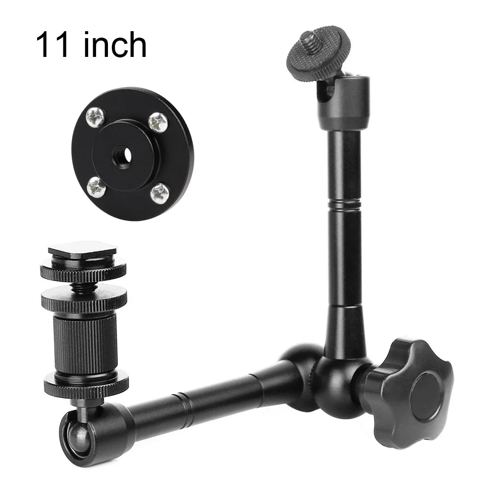 11 Inch Arm 11/7 дюймов фрикционная Артикуляционная Волшебная рукоятка с креплением на стену 1/4 винт для веб-камеры светодиодный светильник DSLR камера аксессуары для фотостудии - Цвет: 11 Inch Arm
