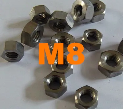 

100pcs/lot M8 Titanium nut Ti hex nut GR2