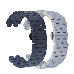 Браслет из нержавеющей стали с пряжкой-бабочкой, 22 мм