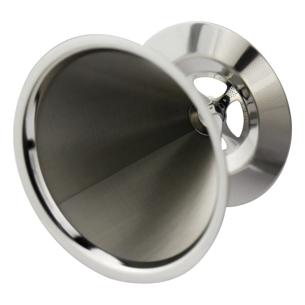 Еда класса Нержавеющая сталь многоразовые Кофе фильтр безбумажной залить Maker