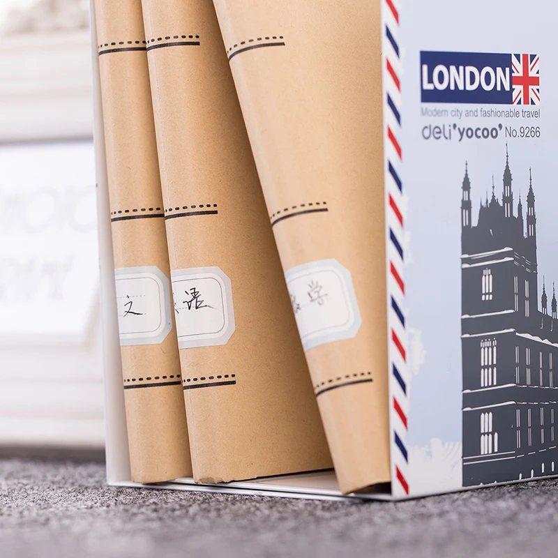 1 упаковка, 10 листов, крафт-бумажная книжная Обложка, книги, защитная, утолщенная, для студентов, газетная книга, 32 K, 16 K, A4, защитная книга Deli 70550