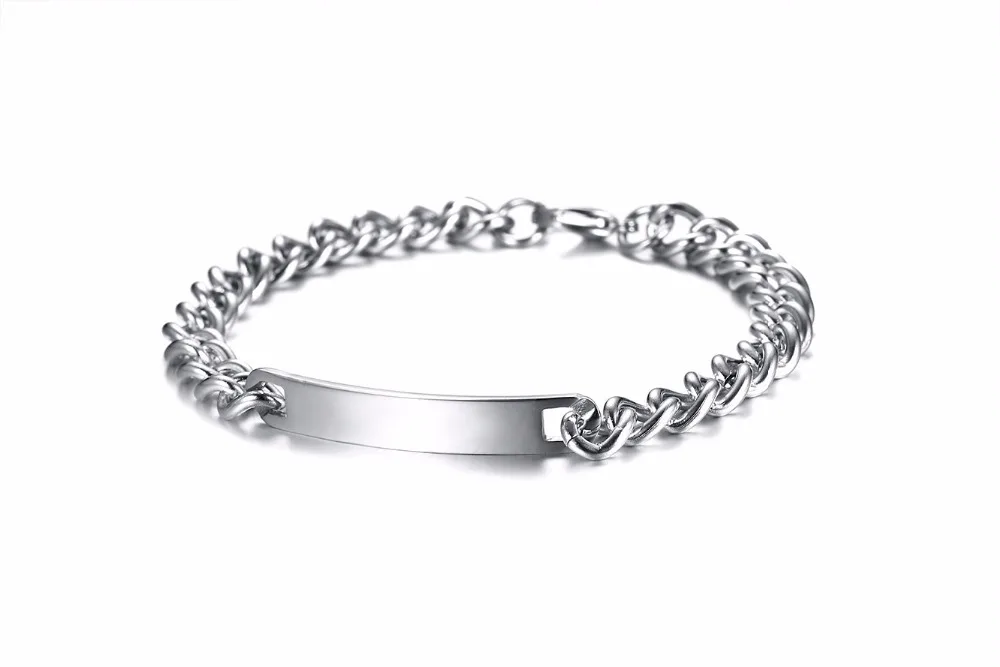 

Trendy Simple Silver Color Bracelets For Women Jewelry Valentine's Day Men Bracelet Lover's Bracelets Bangles For Couple