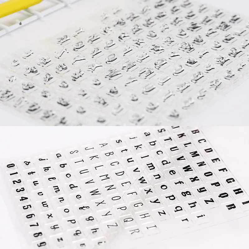 1 Pcs Rubber Stamp English Alphabet Series Silicone Seal Photo Album Decor Clear Stamp Sheets DIY Scrapbooking Stationery Toys images - 6