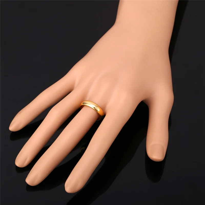 Лидер продаж мужские кольца 5 мм модные ювелирные изделия золото/розовое