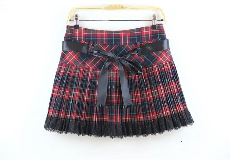 Юбка трапециевидной формы в шотландскую клетку для девочек-подростков