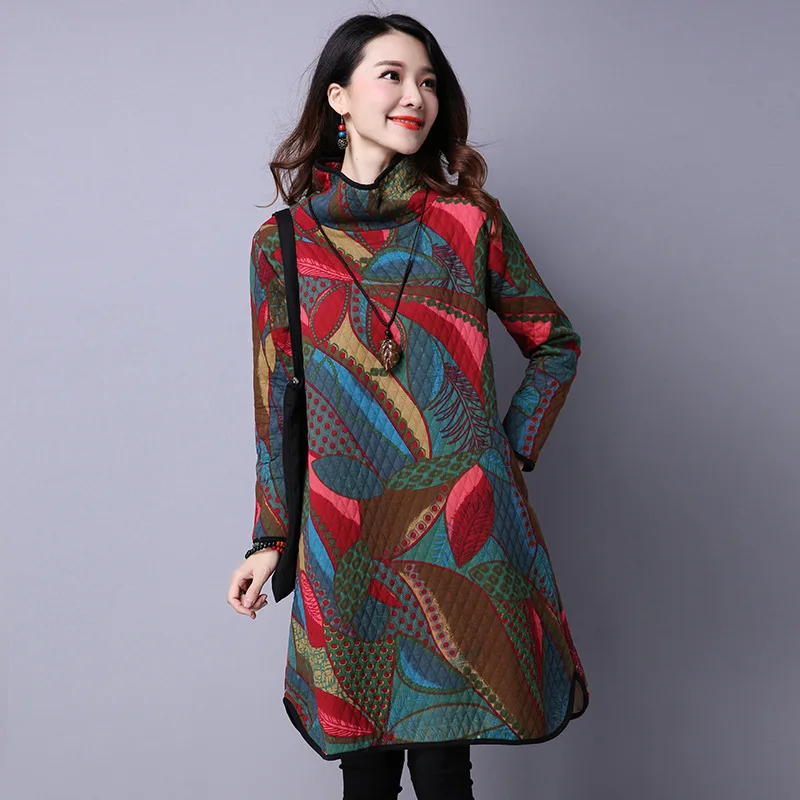 Осень зима 2017 платья для беременных с длинным рукавом серые богемные Свободные