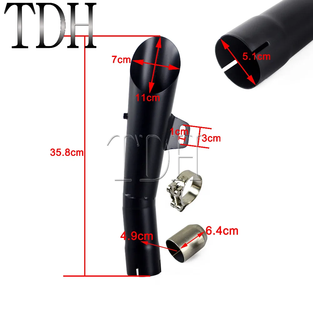 51 мм Универсальный черный чехол для выхлопной трубы мотоцикла Honda CBR1000 Yamaha R6 Kawasaki