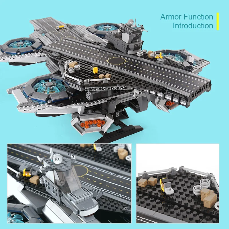 07043 Супер герои Marvel совместимы с 76042 щит Helicarrier 3057 шт. Кирпичи Строительные блоки