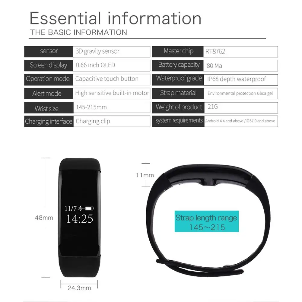 V366 смарт-Браслет фитнес-трекер Bluetooth 4 0 смарт-браслет монитор сердечного ритма