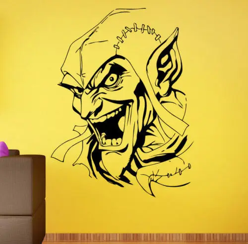 Наклейка на стену в виде комиксов суперзлодей Зеленый Гоблин Виниловая наклейка