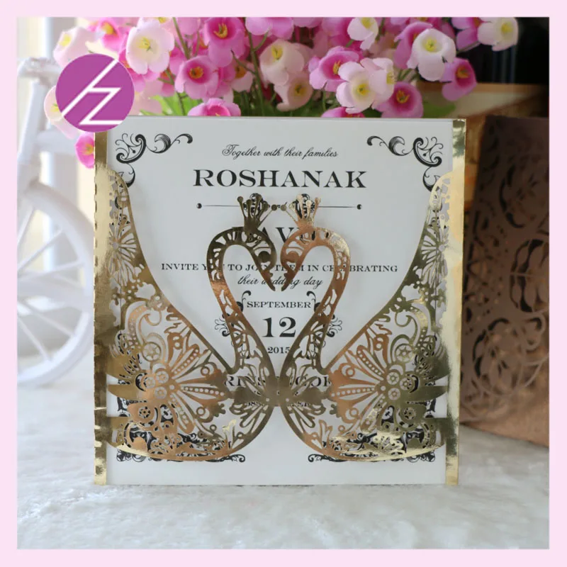 35 шт Лебедь поздравление благословение свадебная открытка с пригласительным