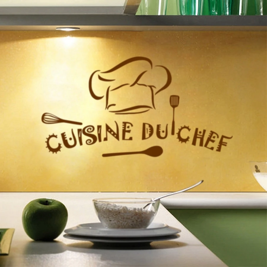 Французский дом кухня виниловые настенные наклейки для кухни du chef