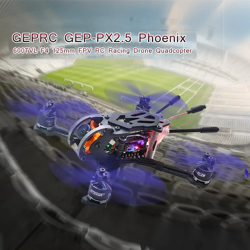 Новый GEP PX2.5 Phoenix 600TVL камера 125 мм FPV RC гоночный Дрон Квадрокоптер w/ Frsky приемник