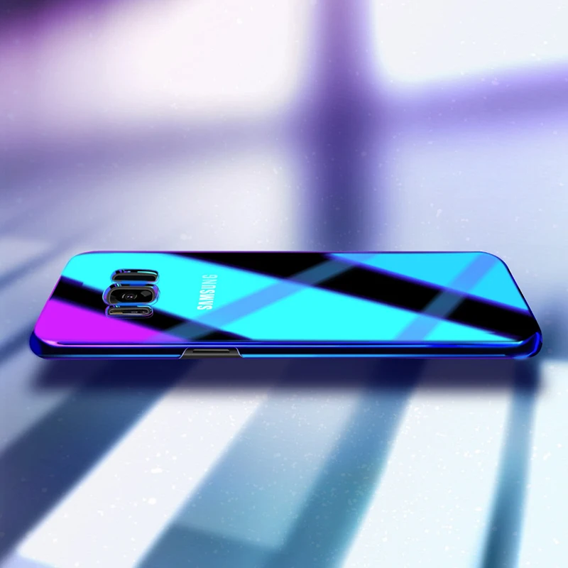 Slim Hard Phone Cases for Samsung Galaxy S8 S9 S10 Plus Case Gradient Plastic S7 edge NOTE 8 9 Cover Coque|Бамперы| |