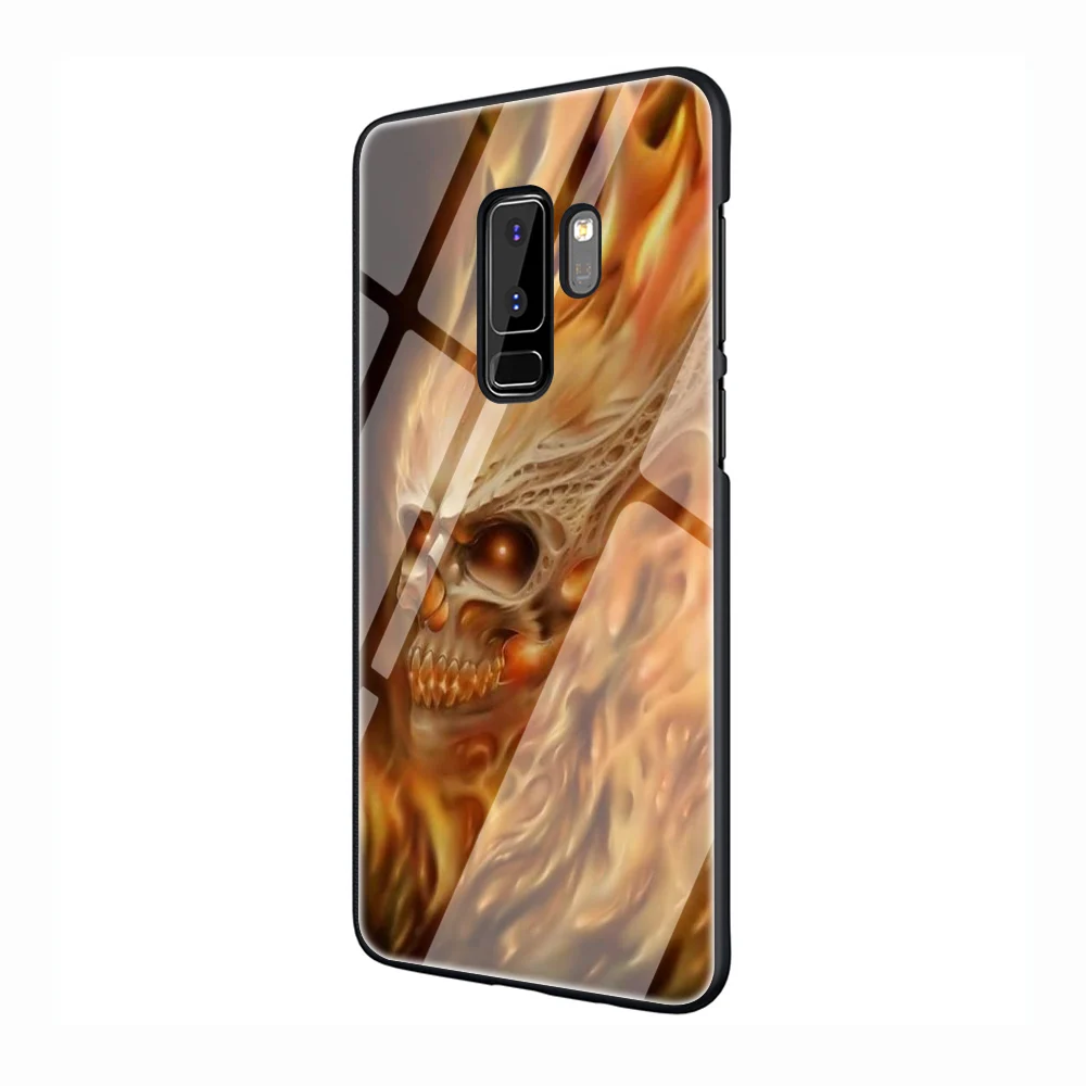 G7 Мрачный смерть с косой Скелет закаленное Стекло чехол для телефона для samsung Galaxy S7 край S8 S9 S10 Note 8, 9, 10, плюс A10 20 30 40 50 60 70 - Цвет: G7
