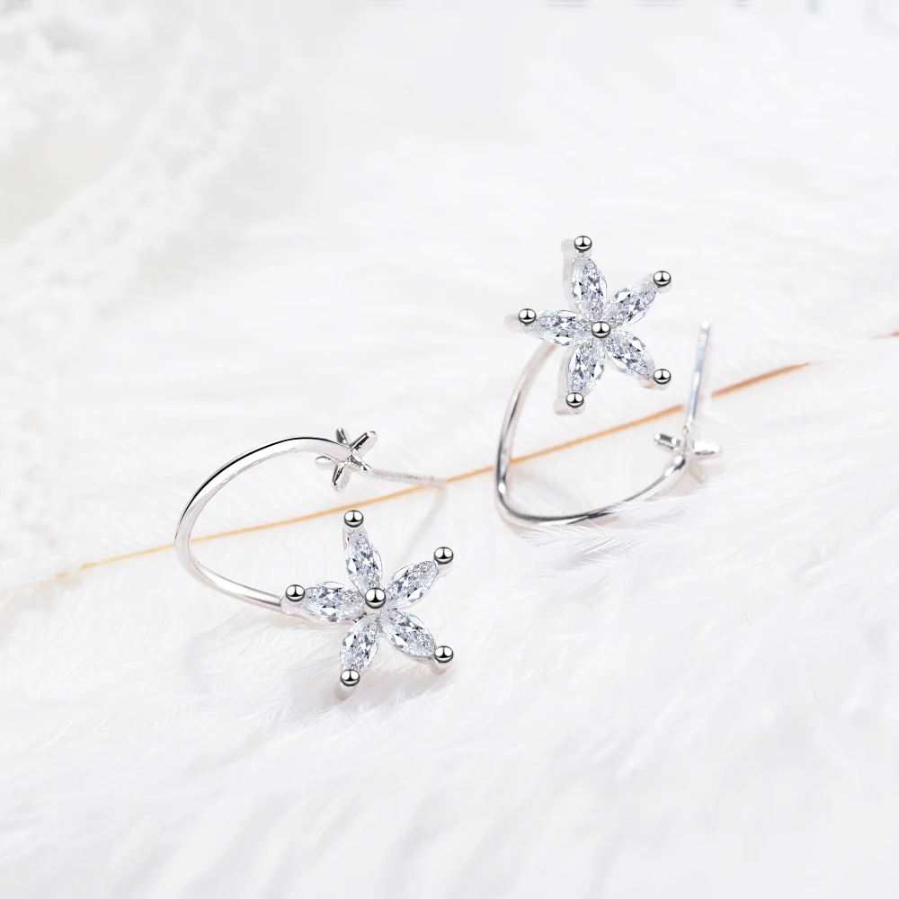 Женские серьги-гвоздики из серебра 2019 пробы с кристаллами | Украшения и