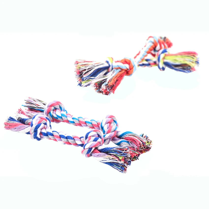 Цветная игрушка для щенков собак домашних животных хлопковая плетеная веревка