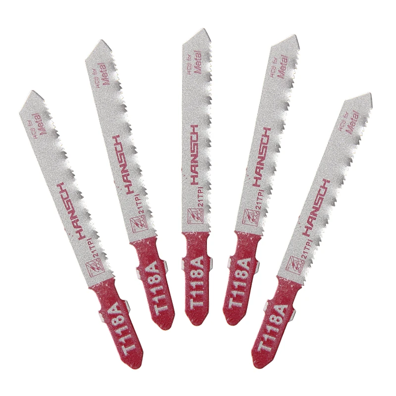 

Набор лезвий для лобзика HANSCH, экономичные электроинструменты для быстрой резки металла, алюминия, дерева, ПВХ, 77 мм, 5 шт.