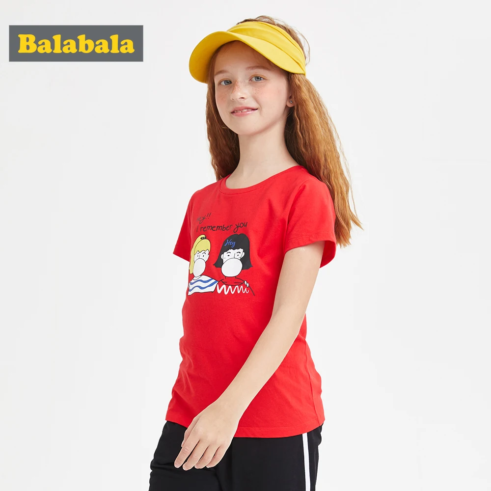 Детский летний спортивный комплект BalabalaGirls футболка из 100% хлопка с принтом и