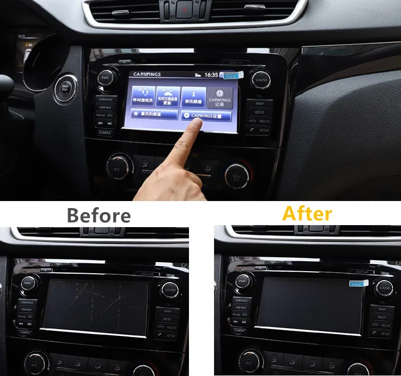 Для Nissan Qashqai J11 X-trail T32 аксессуары для автомобиля gps Навигация экран Закаленное стекло протектор стальная пленка
