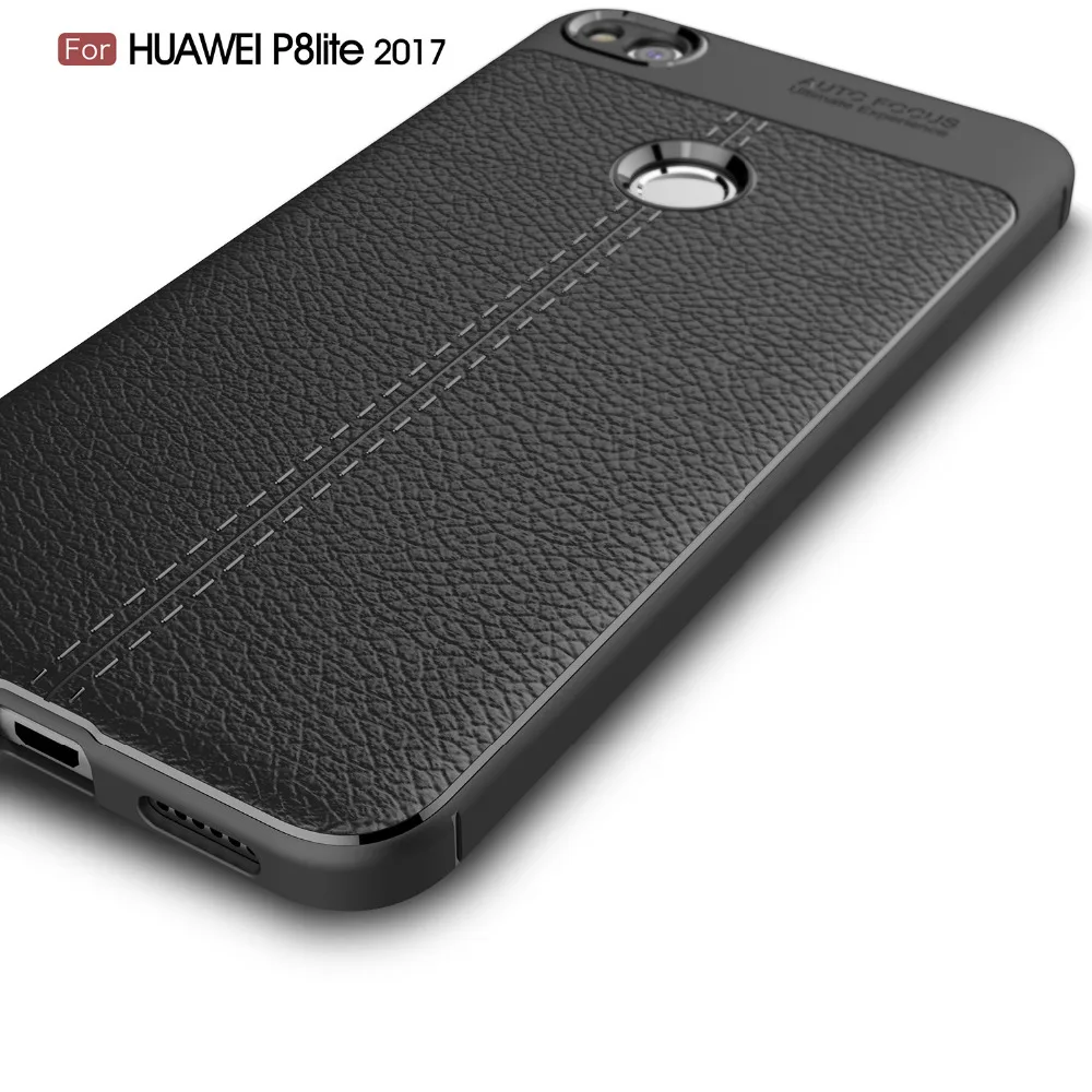 Soft TPU Carbon Leather Cover for Huawei P9 lite 2017 Case Silicone P8 Honor 8 |