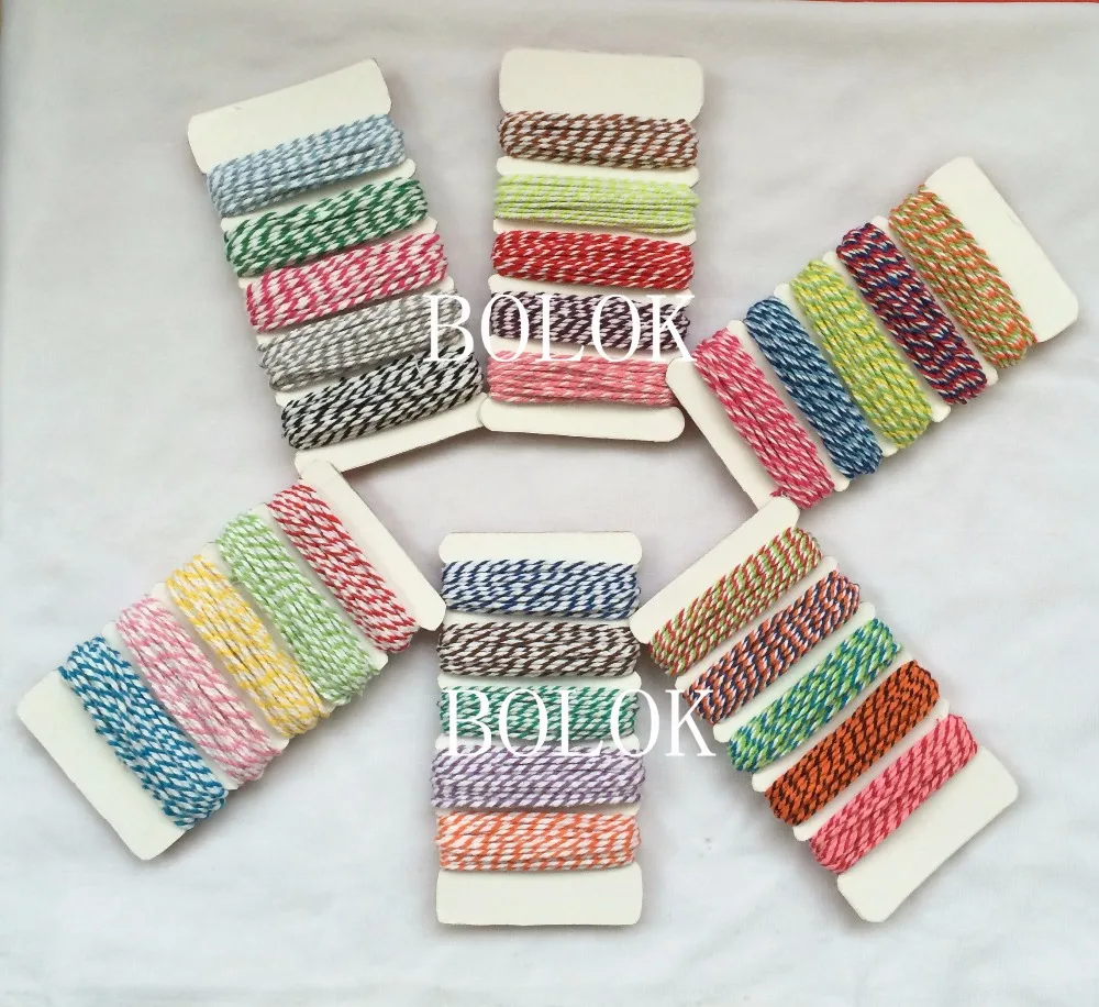 100 упаковок/партия 30 разноцветных хлопковых шпагат 12 слоев 1 5 мм|rope decoration|twine lottwine