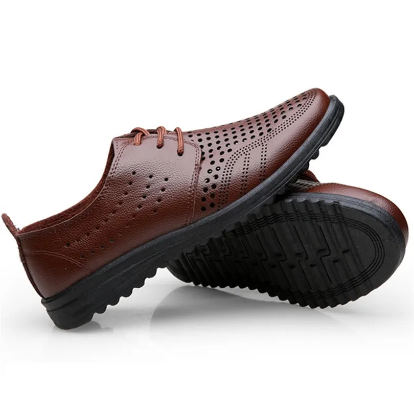 LIN KING Spring Autumn Men Loafers Moccasins Shoes Pu Leather Slip On Lazy Casual Breathable Male Hollow Out Flats | Обувь