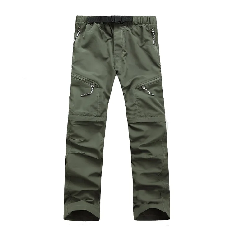 Amry Green Новые мужские быстросохнущие съемные Походные штаны для спорта на открытом воздухе, летние дышащие шорты для кемпинга, походов, рыбалки - Цвет: Amry Green