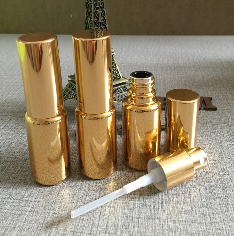 

50pieces/lot 15ml High temperature gold plated refillable empty atomiser spray perfume bottle,15 ml glass gold perfume packing