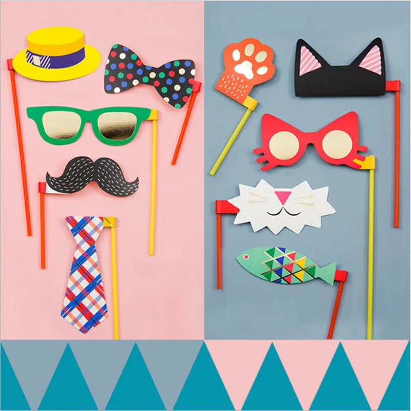 1 комплект милая фотобудка реквизит для фотосессии усы кошачье лицо на палочке