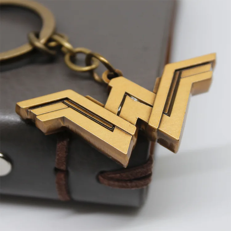 Marvel wonder woman logo cos брелок ожерелье модный индивидуальный ключ цепочка Ювелирные изделия Chaveiros Llaveros сувениры подарки