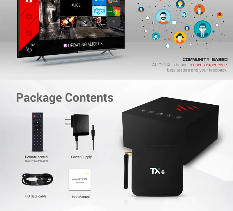 Android TV box TX6 Android 9,0, 4 Гб оперативной памяти, 32 Гб встроенной памяти, 64 ГБ 2,4/Wi-Fi 5 ГГц 4 K 1080 P BT4.1 поддержка IPTV Youtube USB3.0 Media Player h96 max x2 TX6