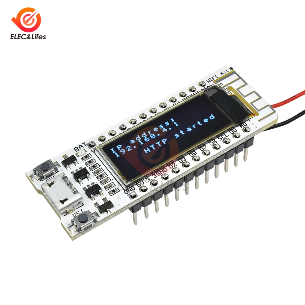 Плата для разработки 0 96 дюйма с синим OLED дисплеем CP2014 ESP8266 Wi Fi беспроводным