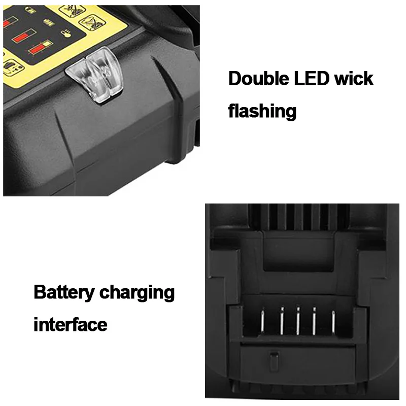 DCB118 литий-ионный аккумулятор зарядное устройство для Dewalt 10,8 V 12V 14,4 V 18V 20V MAX DCB105 DCB101 DCD780 батарея Разъем ЕС