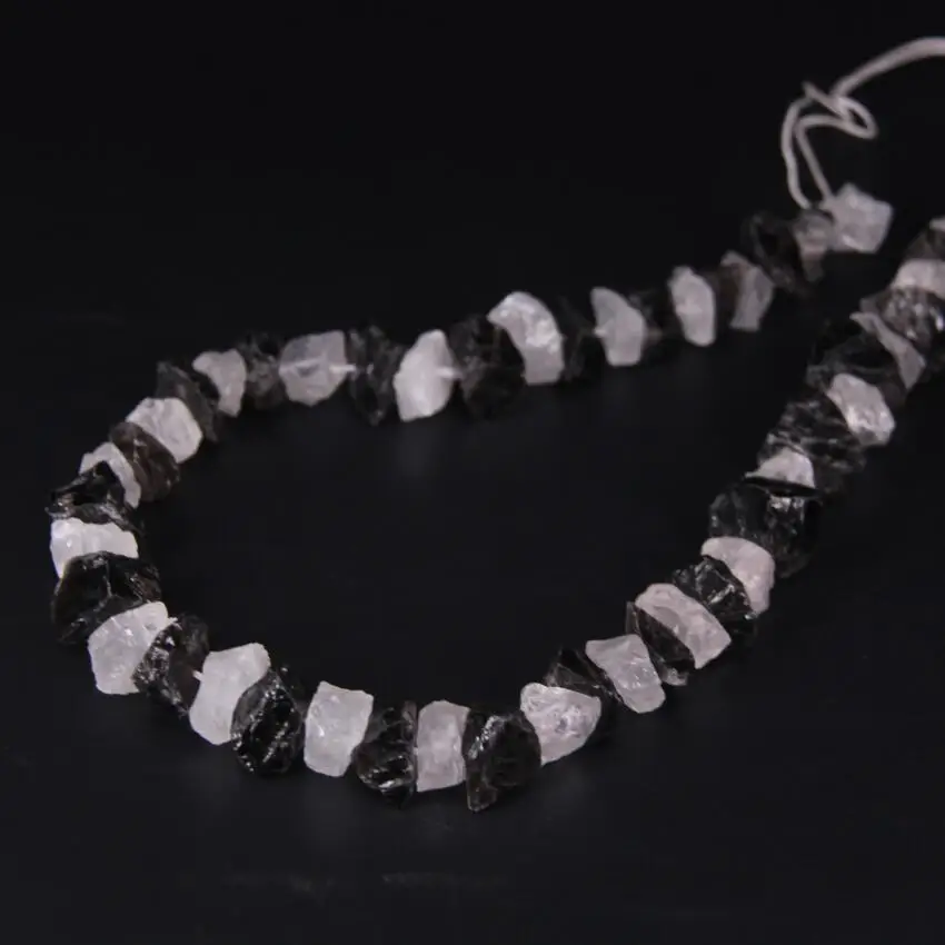 15 5 &quot/strand натуральные белые и дымчатые кварцы Freeform roupg Nugget кусочки свободные бусы