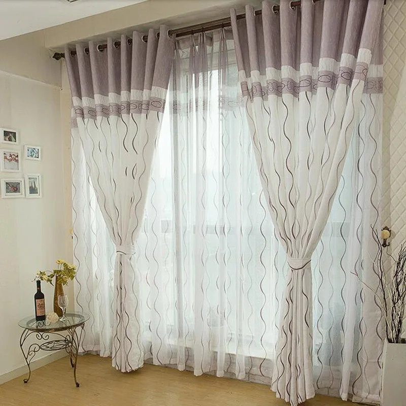 Полосатые шторы с принтом тюль оконная панель прозрачная вуаль для современной