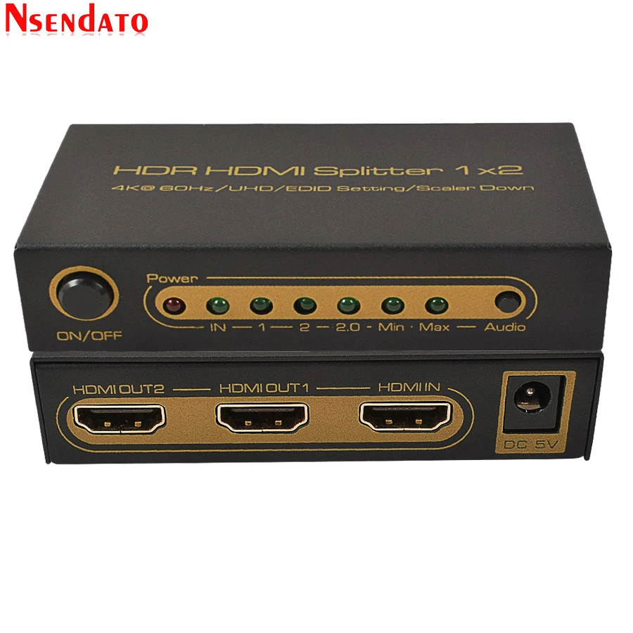 1 в 2 из 4 k HDMI адаптер сплиттер 1X2 4 K x 2 K 60Hz HDMI коммутатор скалер вниз конвертер для DTS Dobly HDCP 2,2 HDTV монитор DVD