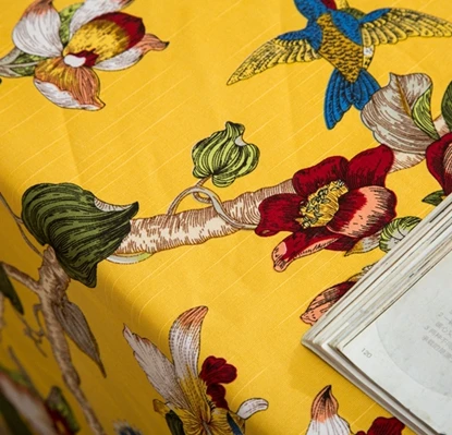 yellow Высокое качество, обеденная скатерть из хлопка рами, прямоугольная скатерть, домашняя ткань для отеля, ресторана, тканевая скатерть - Цвет: yellow