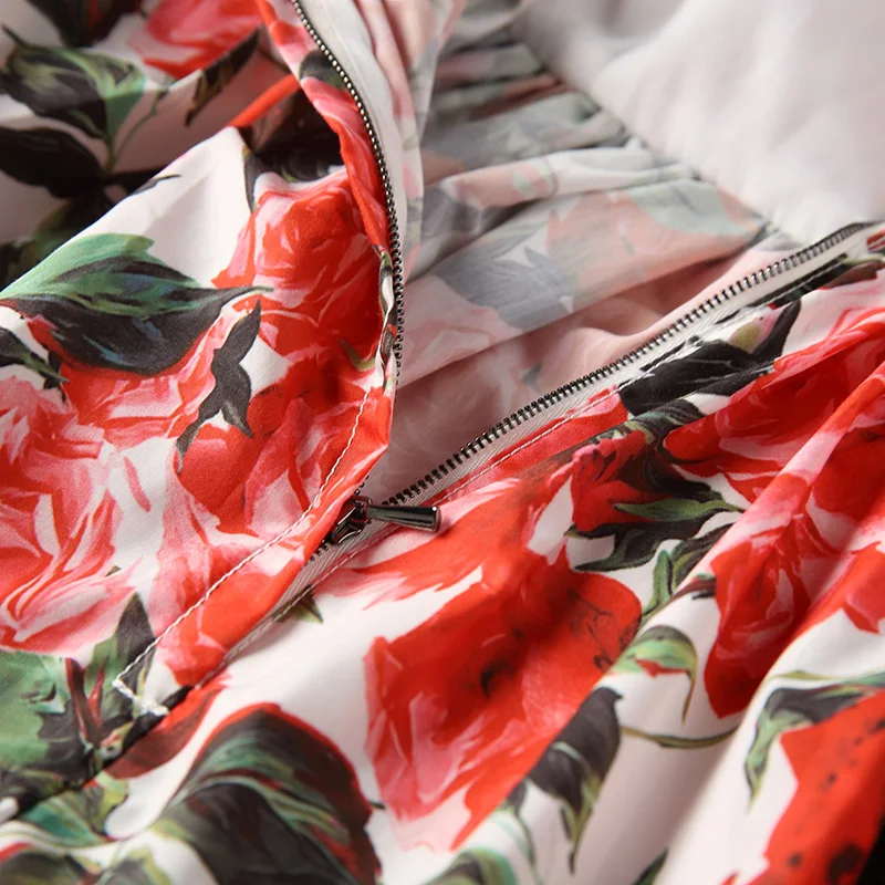 Женское бальное платье с цветочным принтом на весну и лето 2017 сексуальное