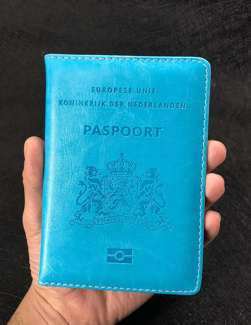 sky blue Nederland Обложка для паспорта мягкая из искусственной кожи Nederland голландская Женская Обложка для паспорта Nederlanden netherland paspoортопедическая - Цвет: sky blue