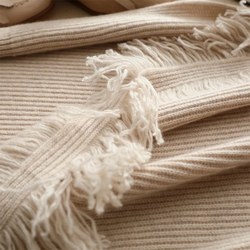 Женское трикотажное платье большого размера с круглым вырезом теплое свитер из