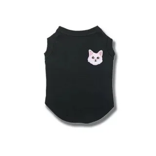 Black White Cat Модная летняя футболка с котом жилет с французским бульдогом одежда для домашних животных Одежда для собак Одежда для домашних животных Одежда для кошек костюм для мопса GZC03 - Цвет: Black White Cat